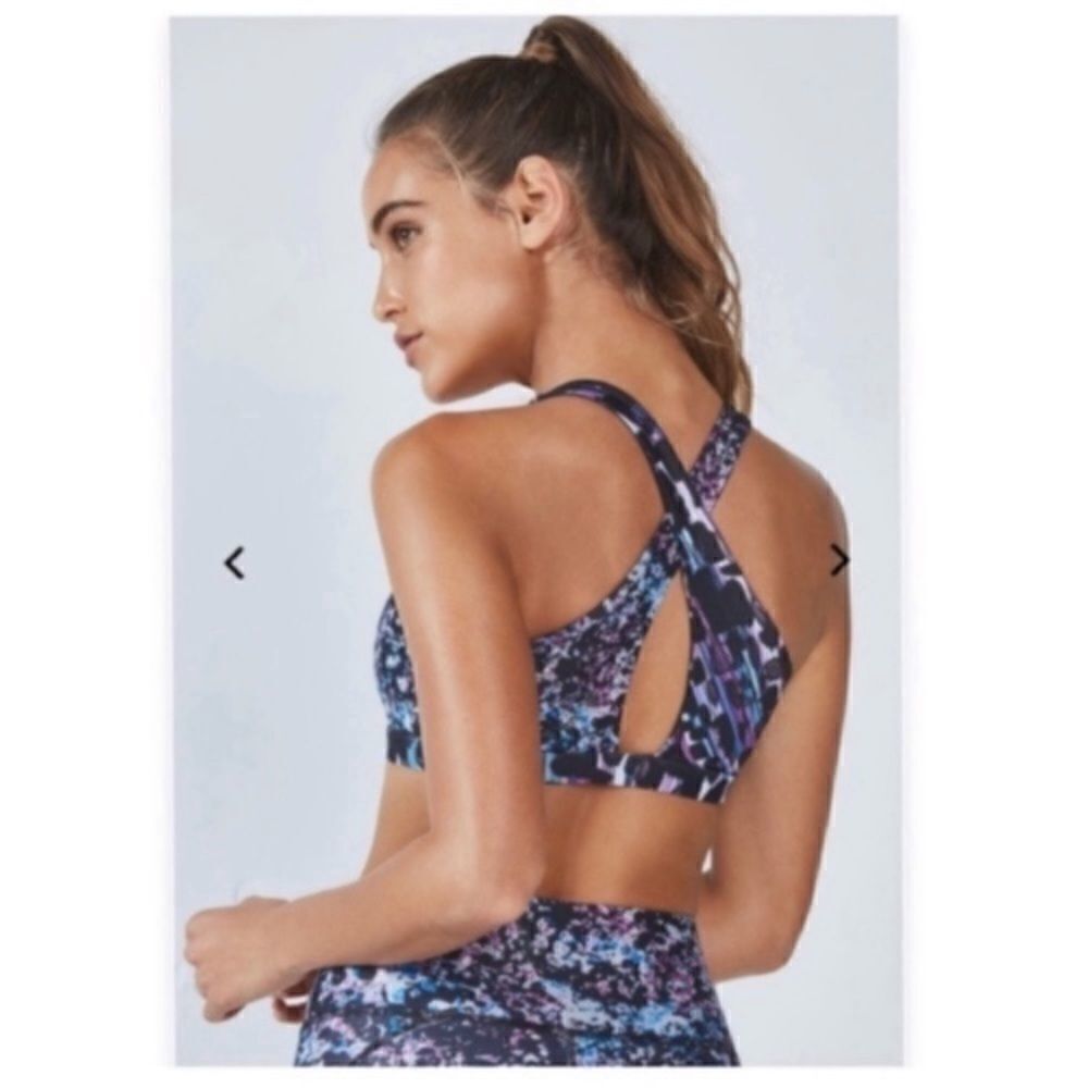 Fabletics Ellie sports bra in violet storm XL - Picture 3 of 6